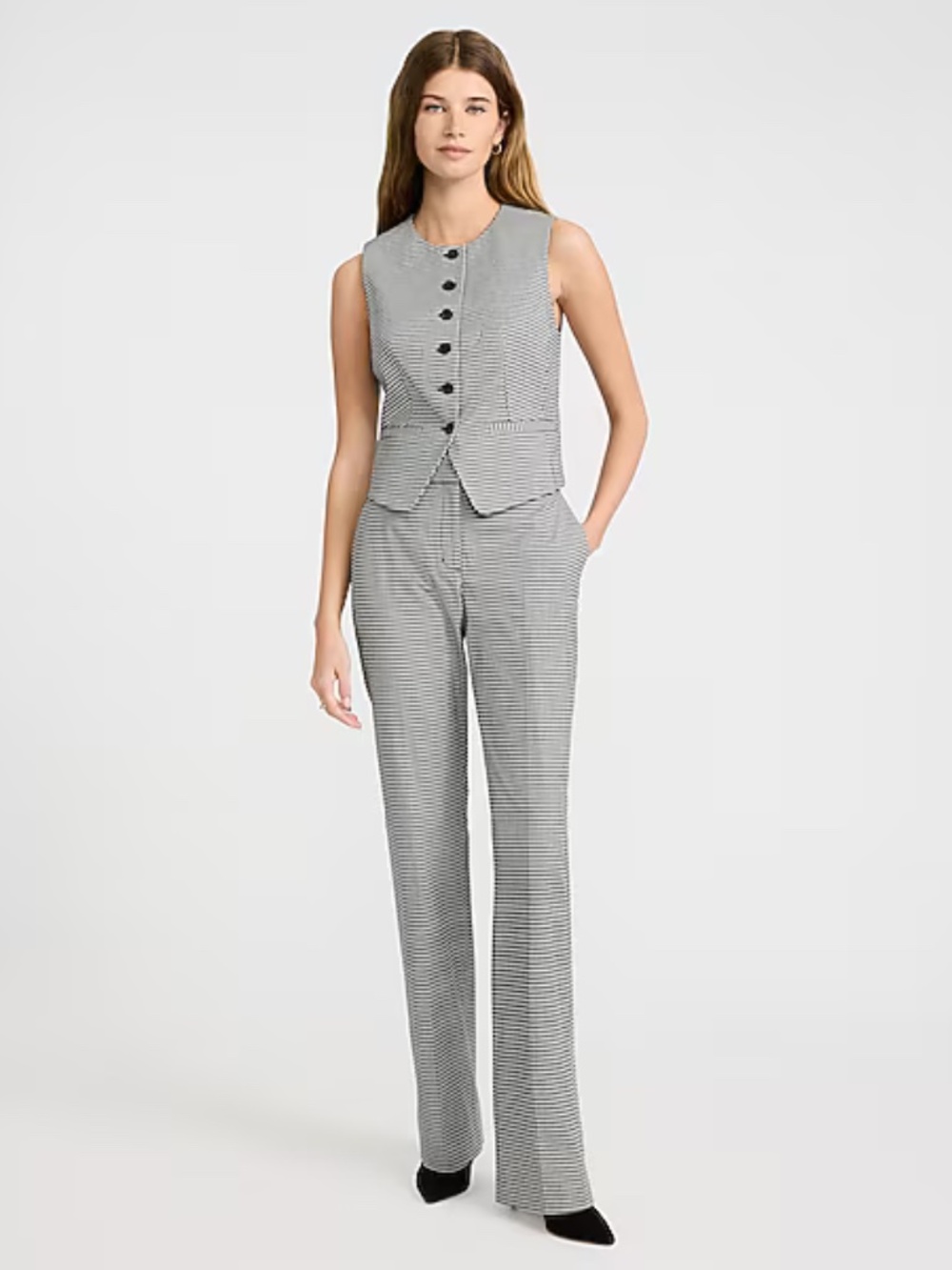 EXPRESS Women's Editor Gingham Mid Rise Bootcut Pants - NWT - 10L